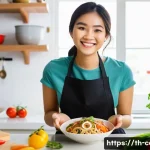 Home 22 틱톡 챌린지 아이디어 - **Prompt Title: Creative Mama Noodle Culinary Challenge**
A vibrant, medium close-up shot of a y...