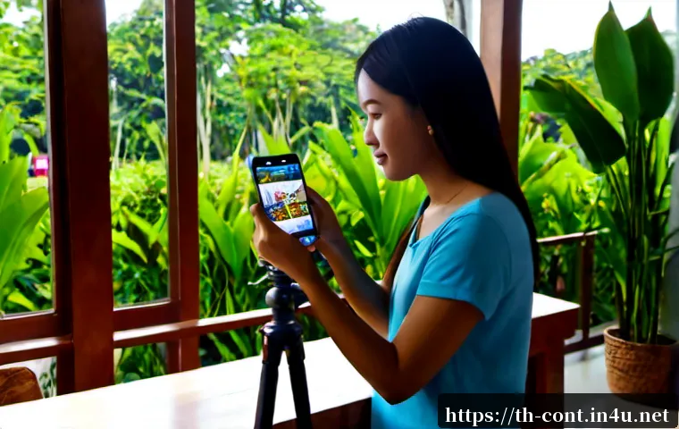 Home 17 틱톡에서 브랜드 홍보하기 - Photorealistic vertical social-media marketing scene in a bright Bangkok boutique café, a Thai small...